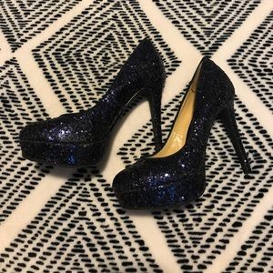 Gianni Bini blue sequin high heels!